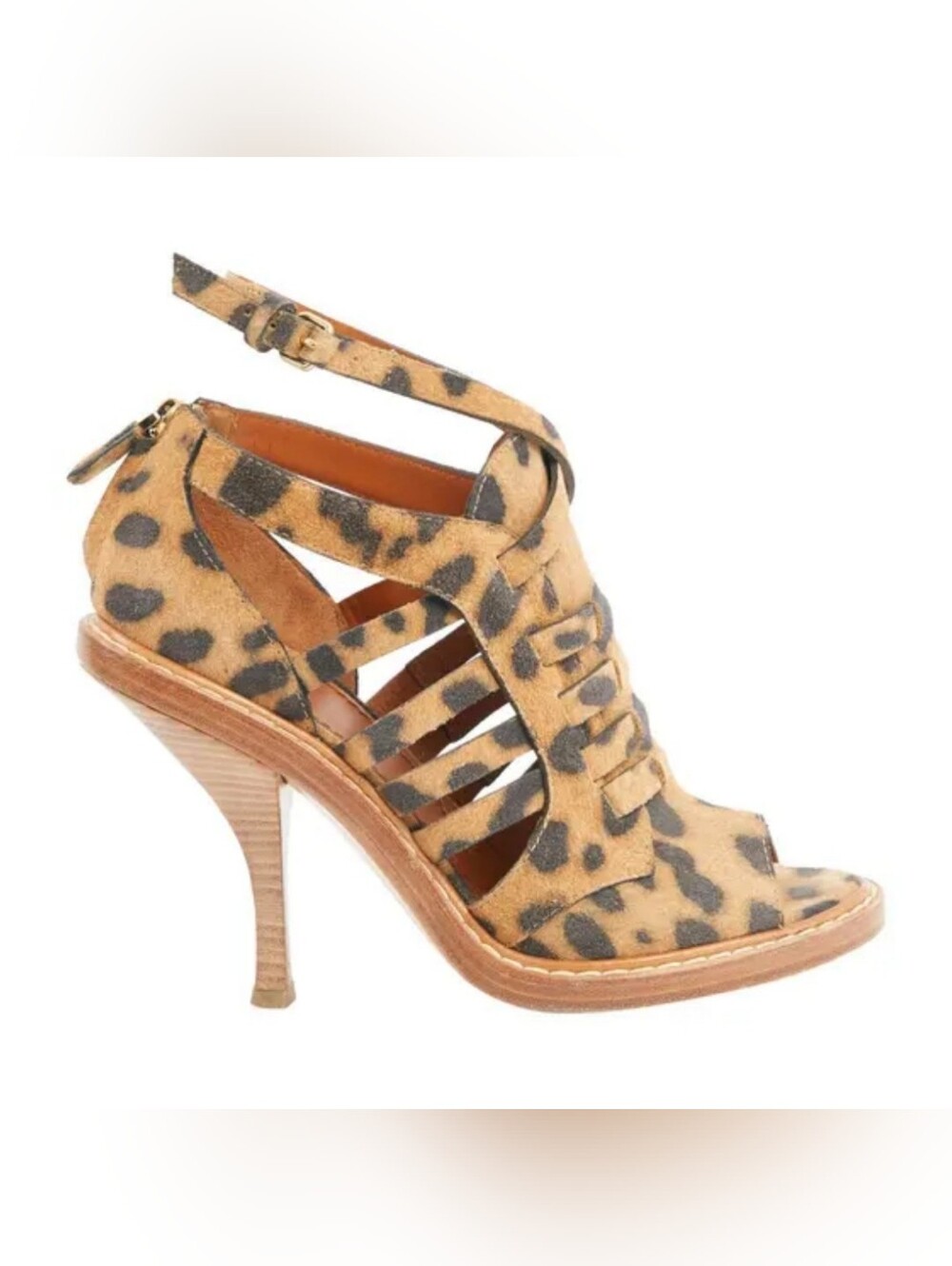 Givenchy Women's Leopard Print Strappy High Heel Sandal Size (37) US 7